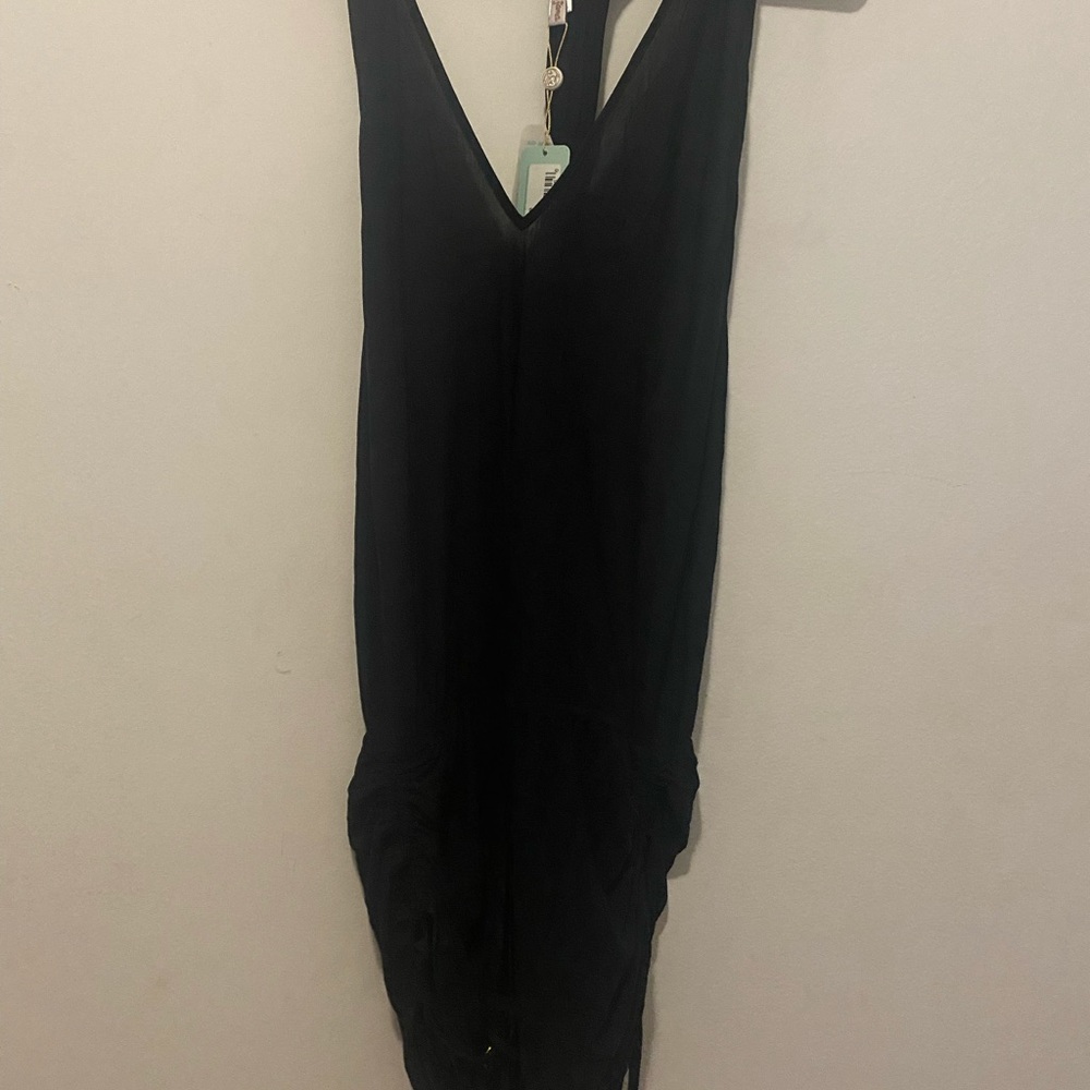 Luli Fama black dress coverup